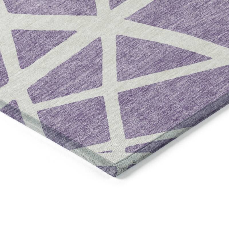 HomeRoots Geometric Transitional Rectangle Outdoor Rug