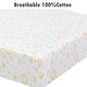 preview thumbnail 33 of 54, Polka Dot Animal Bear Friends ABC&123 Unisex Multi-color Cotton Toddler/Baby Crib Child Fitted Sheet Set (Pack of 3) - N/A
