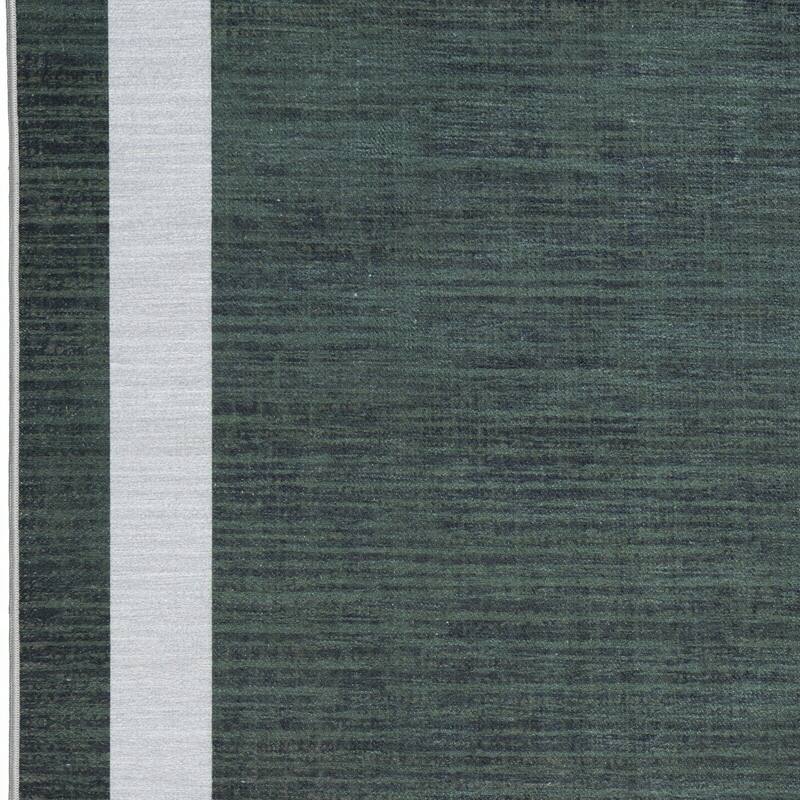 Machine Washable-Eco-Friendly Area Rug With Non-Slip Backing Everest Design - 8'x10' - Green&Creme