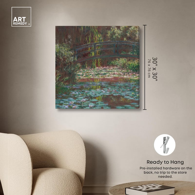 Water Lily Pond Canvas by Art Remedy, Gallery Wrapped