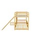 preview thumbnail 14 of 58, Twin Over Twin Bunk Bed with Slide,Ladder,Door,Safety Guardrails,Floor