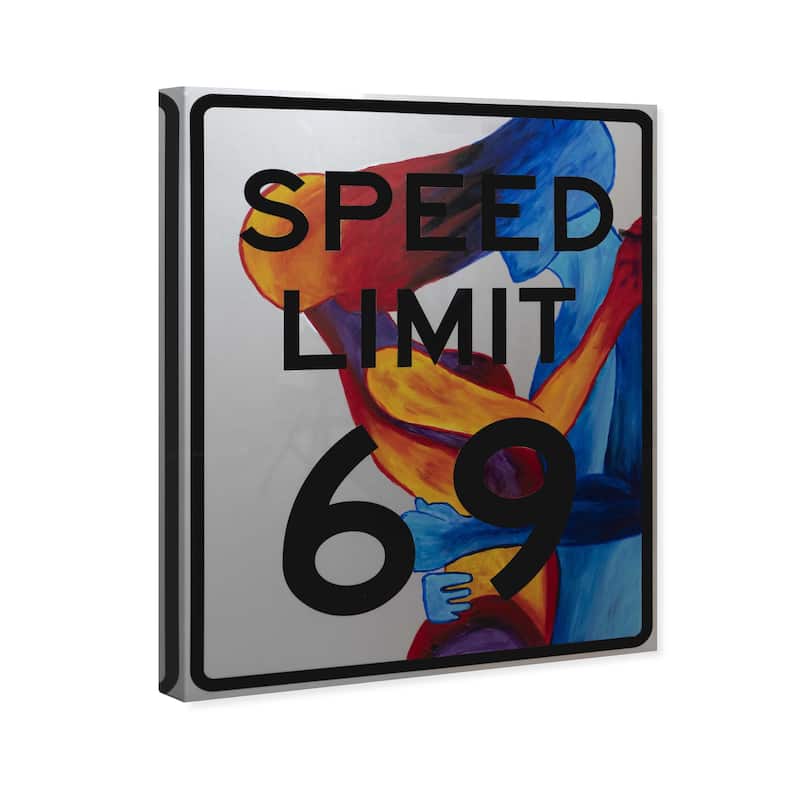 Wynwood Studio JJ Hammond - Speed Limit 69 Modern & Contemporary Wall Art Canvas Print