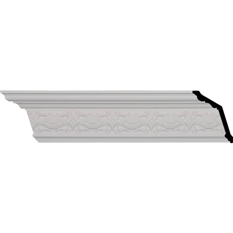 Iris Crown Moulding - 5 1/8"H x 3 1/2"P x 6 1/8"F x 94 1/2"L - 5 1/8"H x 3 1/2"P x 6 1/8"F x 94 1/2"L