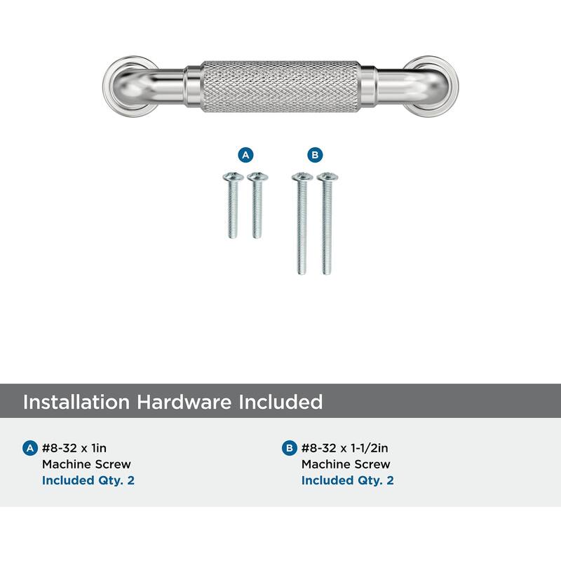 Amerock BP37681 Collet 3" Center to Center Knurled Handle Cabinet Pull