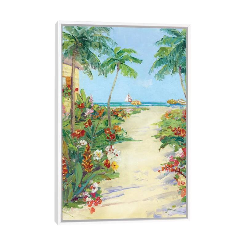 iCanvas "It's 5 o'clock Somewhere I" by Sally Swatland Framed Canvas Print - White - 48x32