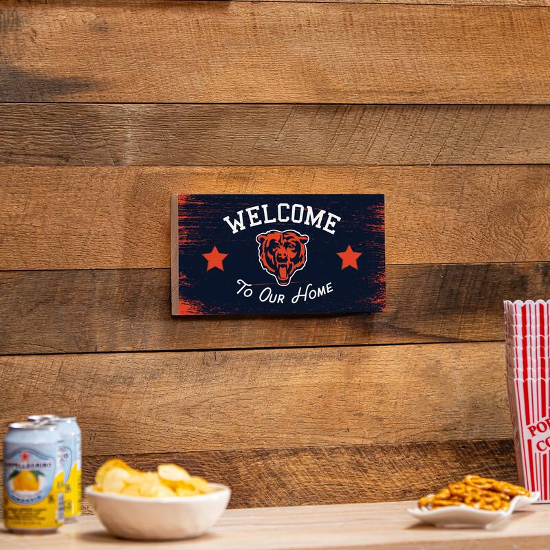 Chicago Bears Wooden Door Decor Wall Sign - Multi-Color