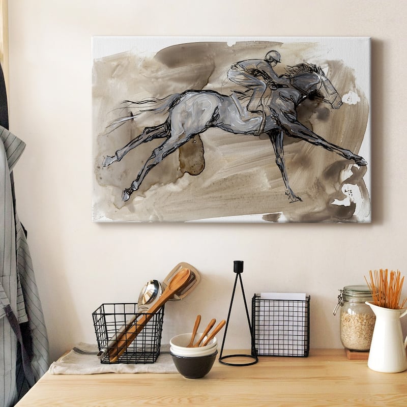 Off to the Races I Premium Gallery Wrapped Canvas - Ready to Hang