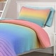 preview thumbnail 8 of 7, Lush Decor Rainbow Ombre Quilt Set RAINBOW/TURQUOISE - Twin - Twin XL