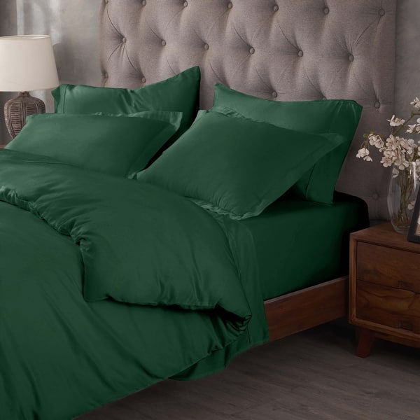Superior Egyptian Cotton 400 Thread Count Solid Duvet Cover Set
