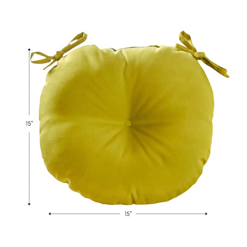 15-inch Round Outdoor Kiwi Green Bistro Chair Cushions (Set of 2)