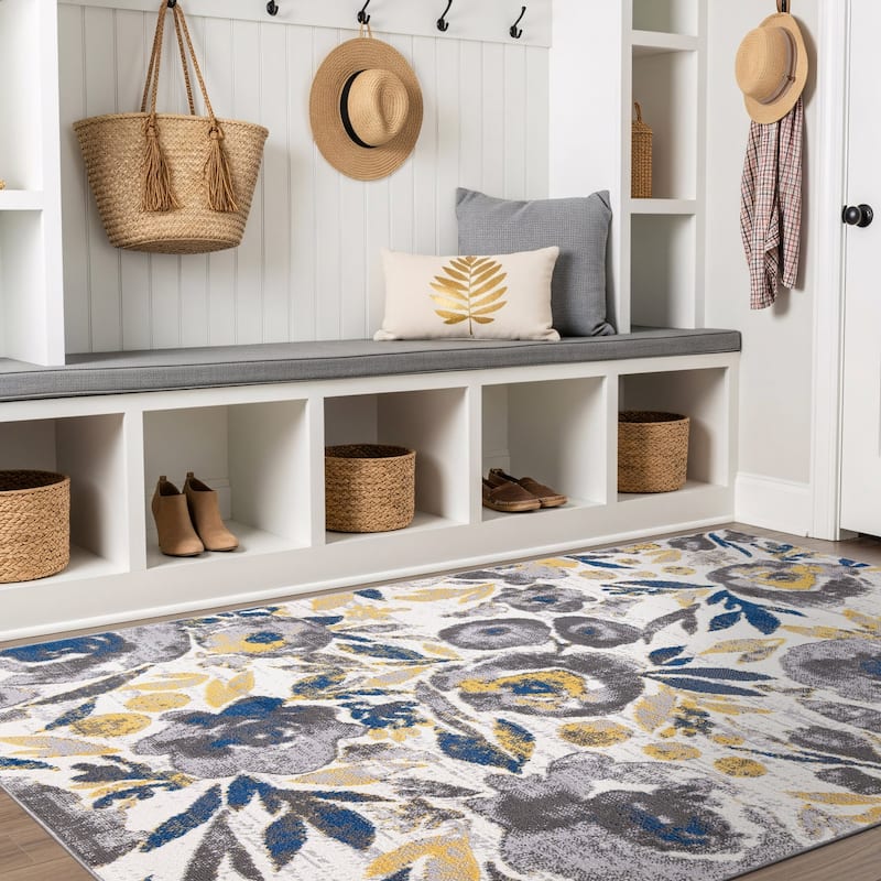 World Rug Gallery Vintage Modern Floral Area Rug