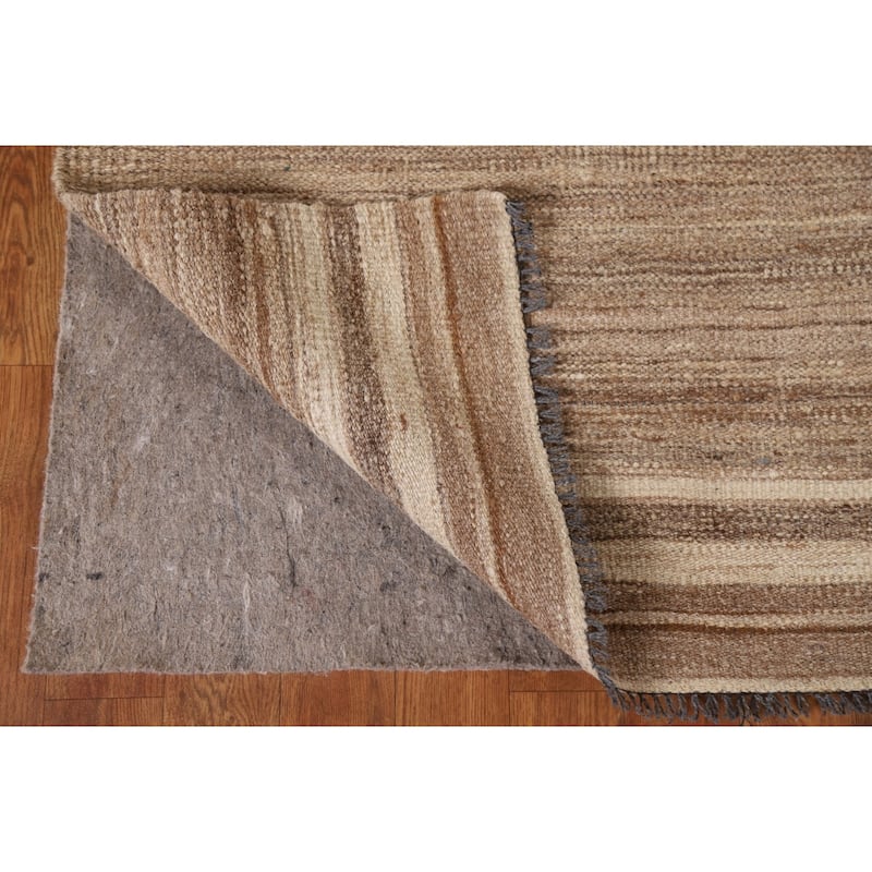 Striped Kilim Contemporary Modern Area Rug Flat-weave Wool Carpet - 5'0"x 6'8"