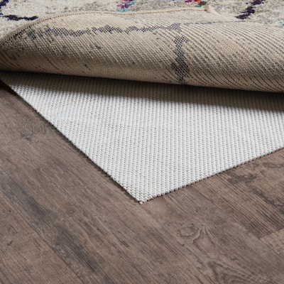 Style Haven Plush Hold White PVC-Coated Knit Polyester Rug Pad - Beige