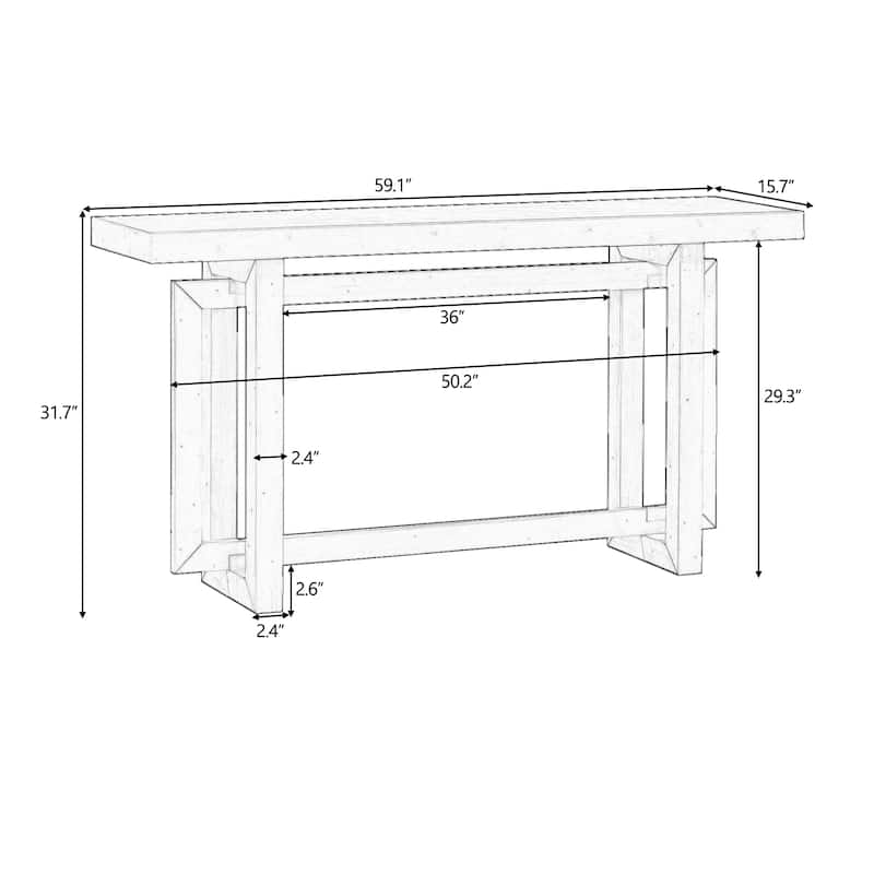 Stylish 59"Long Console Table,Entryway table,Hoyer table with wood frame
