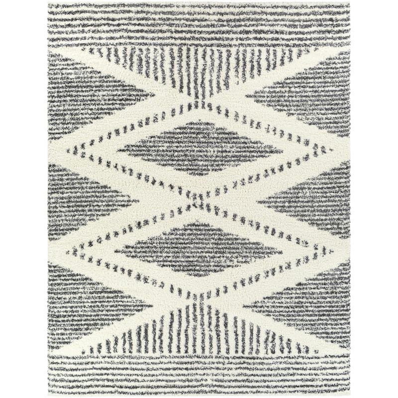 Livabliss Deluxe Shag Moroccan Tribal Area Rug