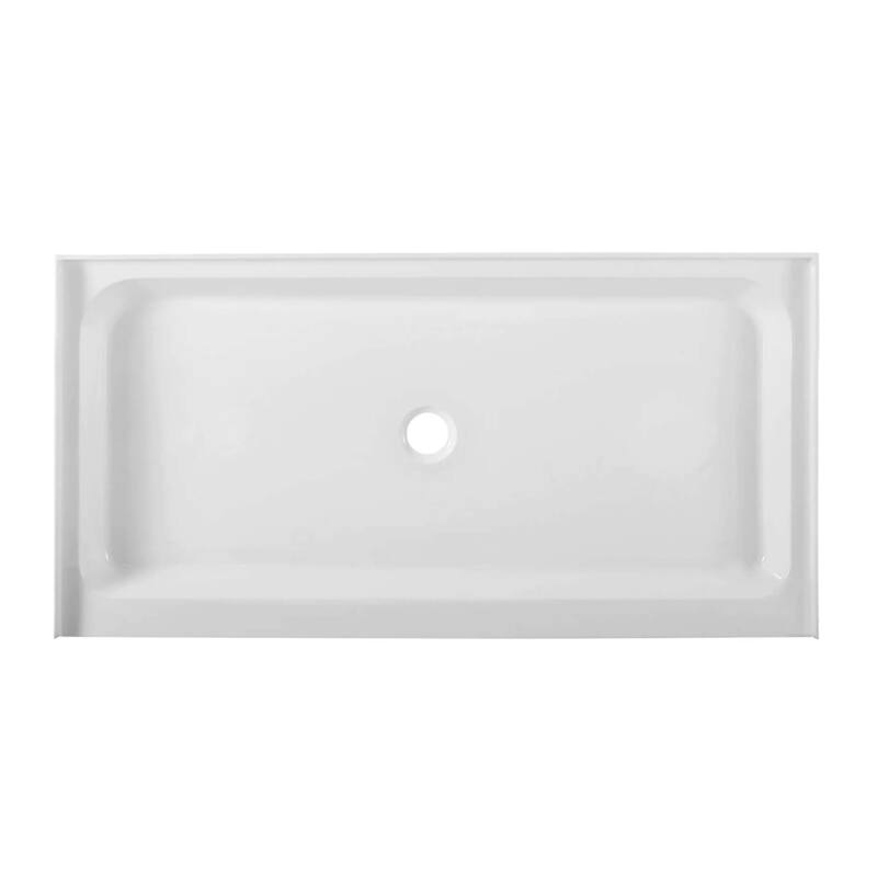 Fine Fixtures Single Threshold Acrylic Shower Base - Non-Slip Textured Surface Shower Floor Pan