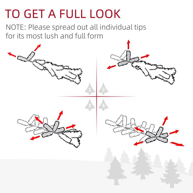 HOMCOM Artificial Pencil Tree - Slim, Realistic Branch Tips, Plastic Stand, White