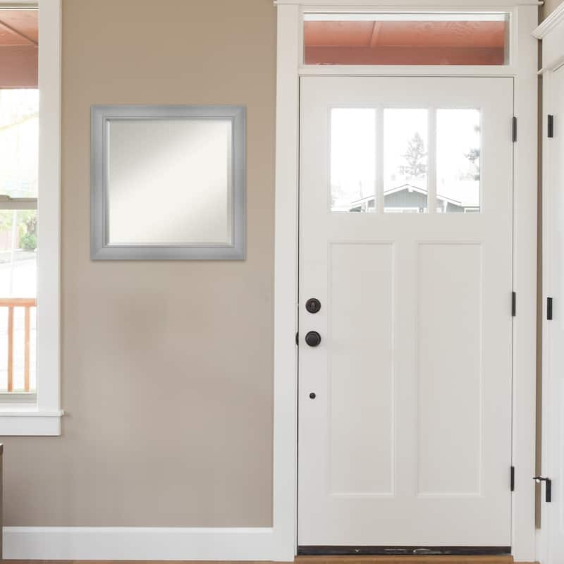 Beveled Wall Mirror - Flair Polished Nickel Frame