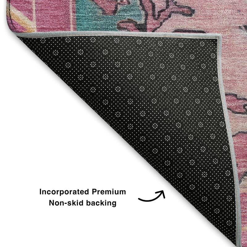 Premium Washable Super Soft Vintage Traditional Mayfield Rug
