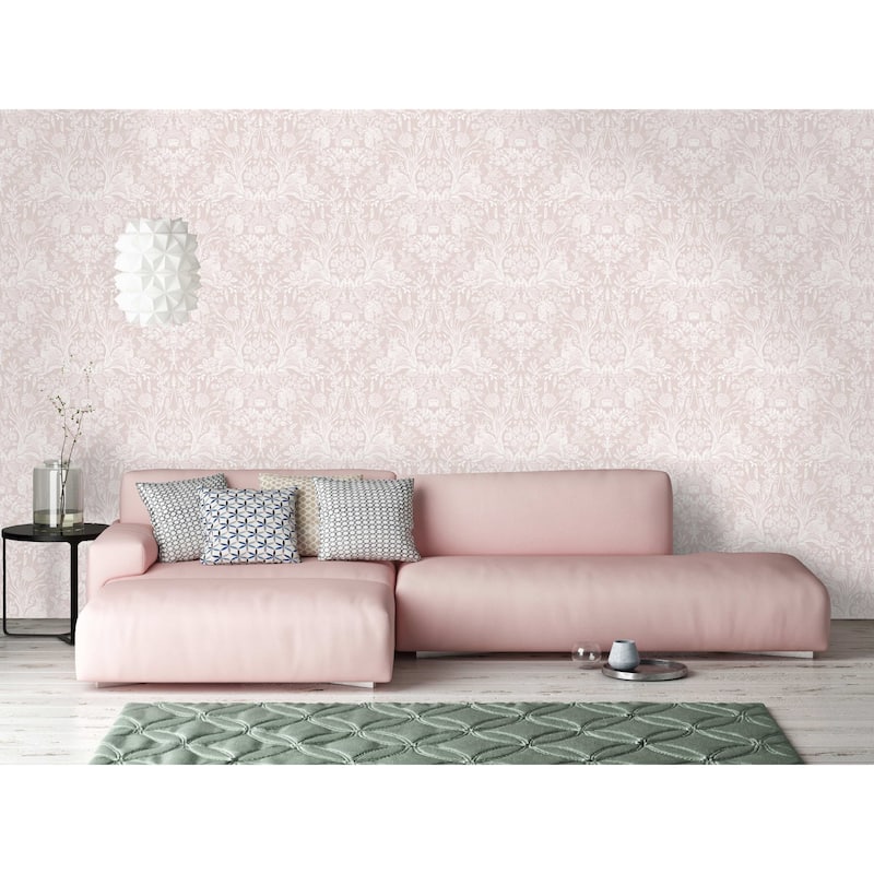 Woodland Damask Unpasted Wallpaper – 396in x 20.8in