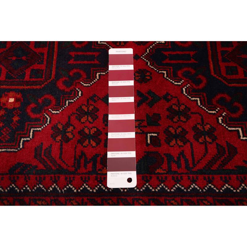 ECARPETGALLERY Hand-knotted Finest Khal Mohammadi Red Wool Rug - 2'8 x 9'7