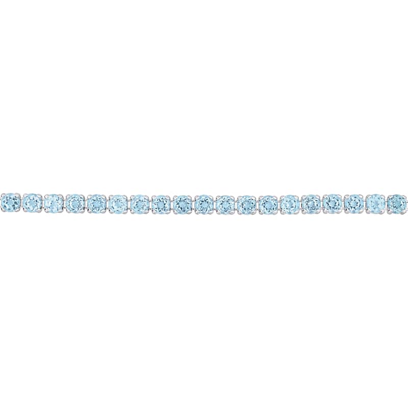 Miadora 6 1/8ct TGW Sky Blue Topaz Bracelet in Sterling Silver