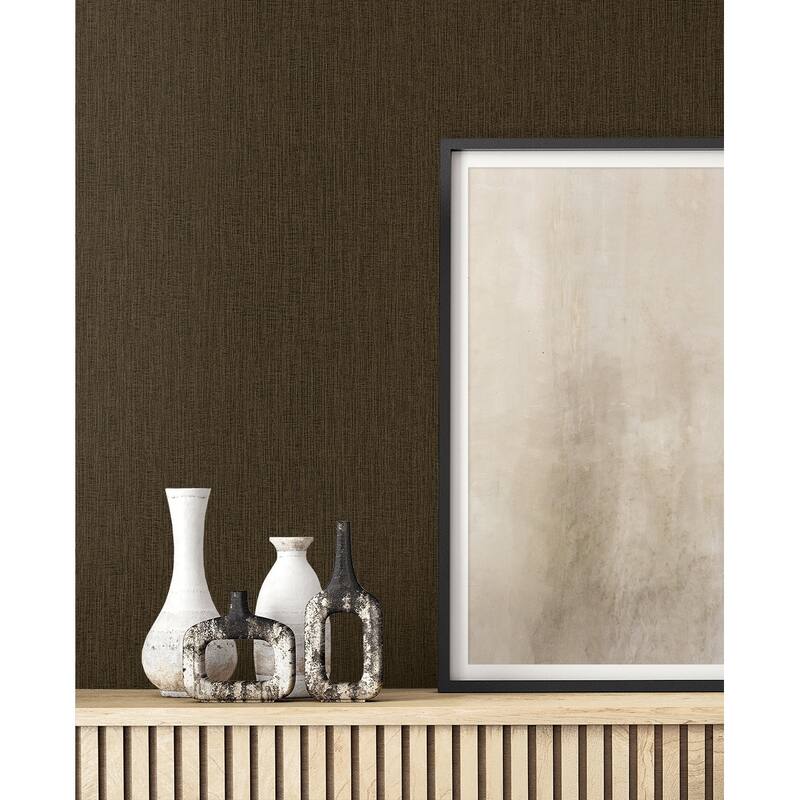 Seabrook Designs Natural Tether Embossed Vinyl Unpasted Wallpaper
