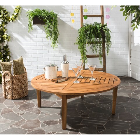 SAFAVIEH Outdoor Living Danville Brown Cocktail Table - 39.4" x 39.4" x 14.2"