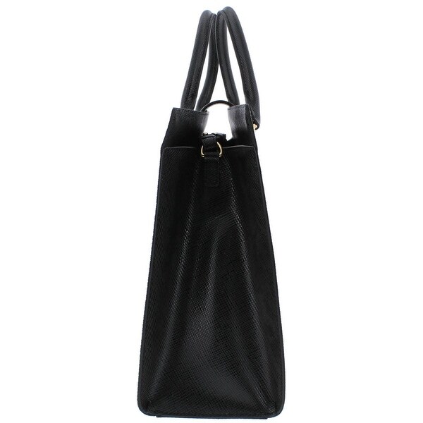 ralph lauren black leather tote bag