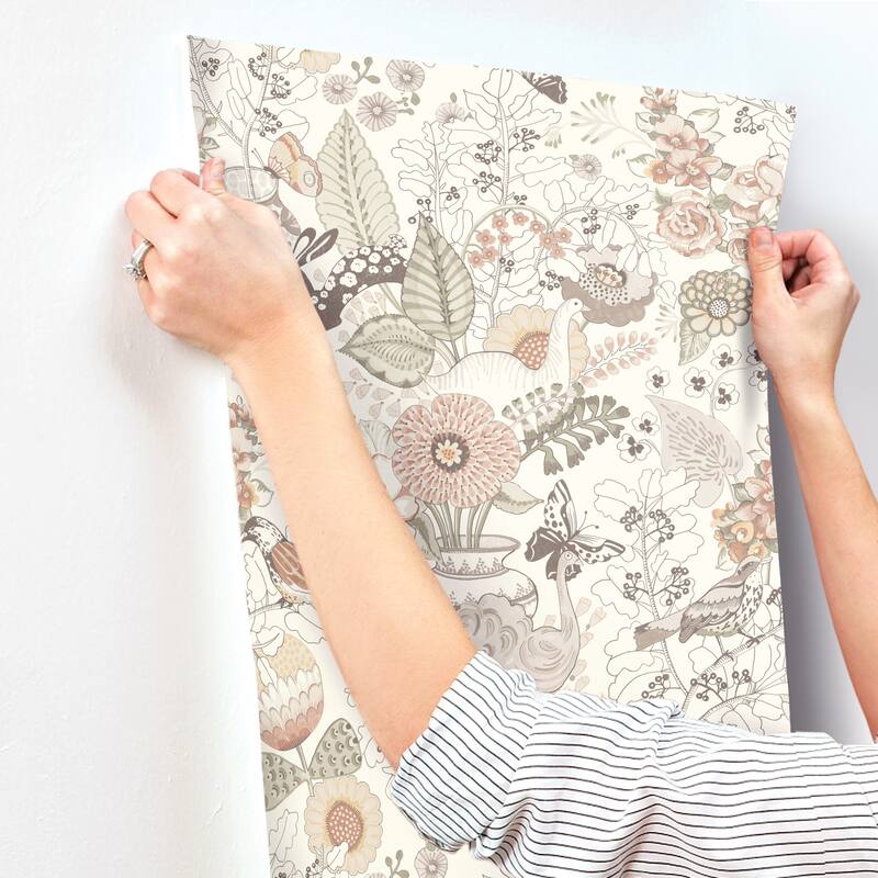 A-Street Prints Whimsy Coral Fauna Wallpaper