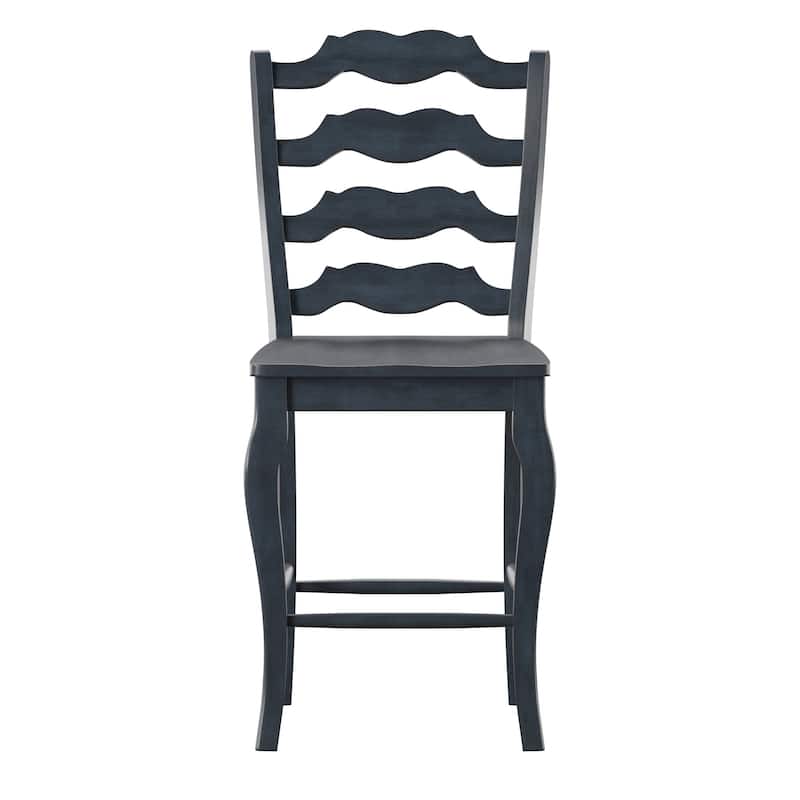 Eleanor French Ladder Back Wood Counter Chair (Set of 2) by iNSPIRE Q Classic