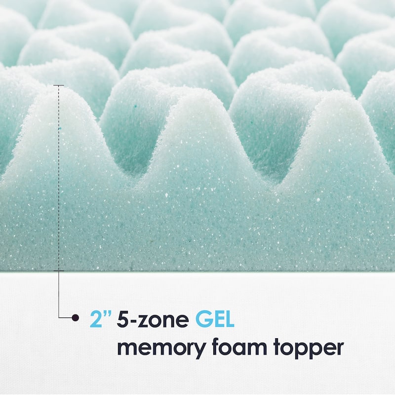 5 Zone Cooling Gel Memory Foam Mattress Topper Collection