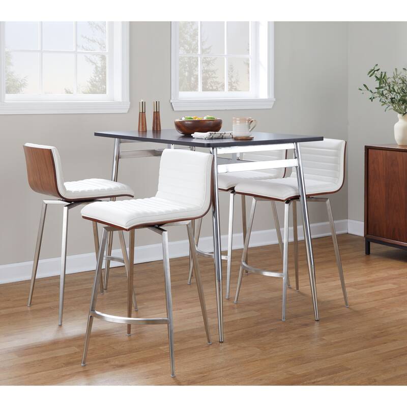 Porch & Den Naldi-Mason Swivel 5-Piece Counter Height Dining Set