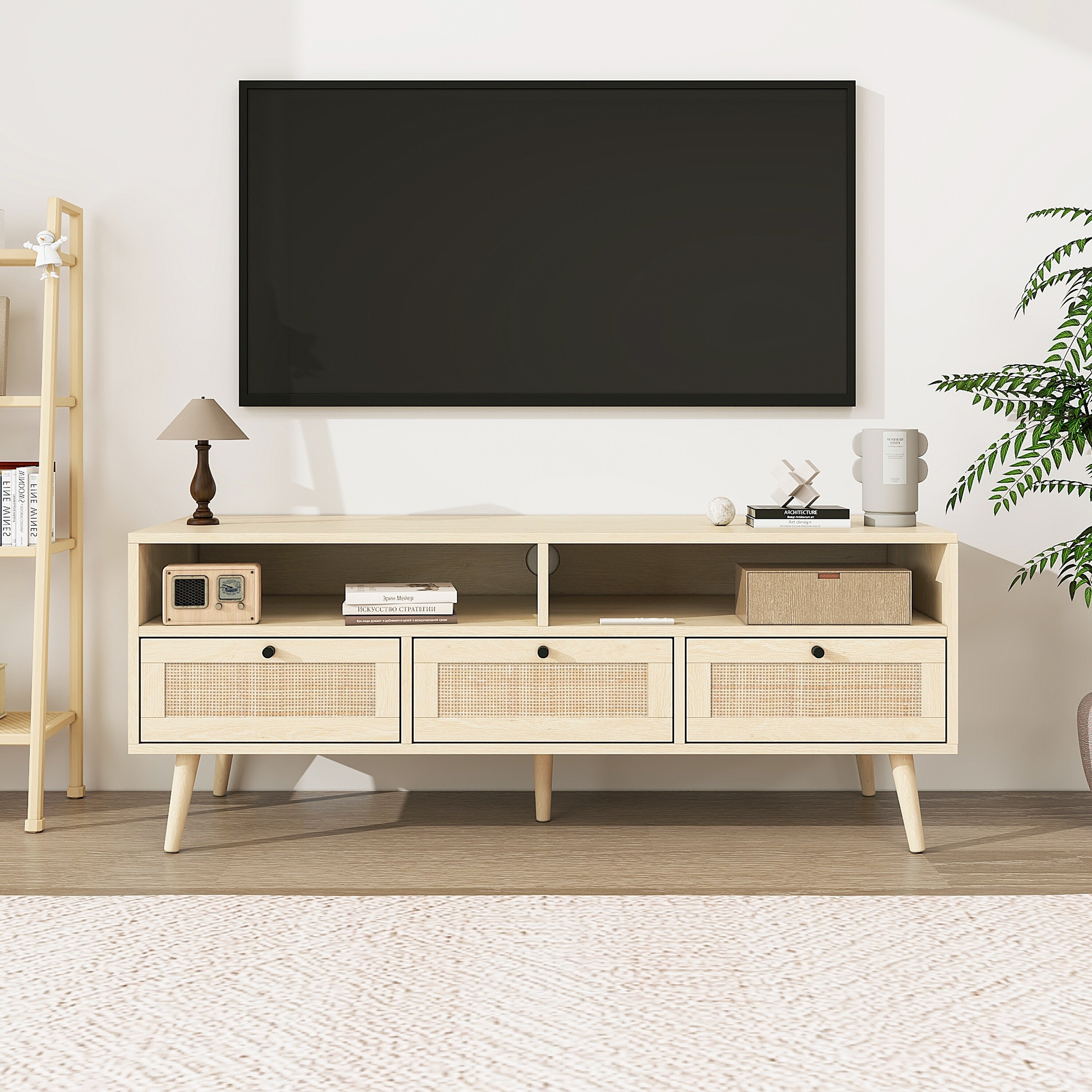 Rattan entertainment center 2025