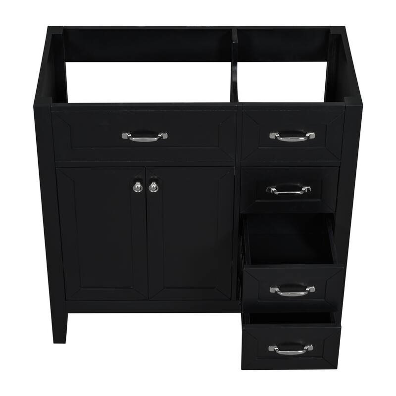 Roomfitters 36" Bathroom Vanity without Sink, Cabinet Base Only, Bathroom Cabinet with Drawers, Solid Frame and MDF Board