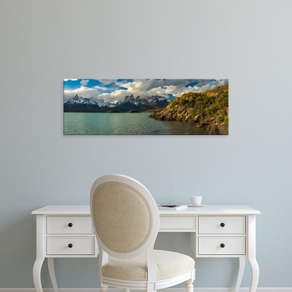 Easy Art Prints Panoramic Images's 'A lake, Lake Pehoe, Torres de Paine National Park, Patagonia, Chile' Canvas Art