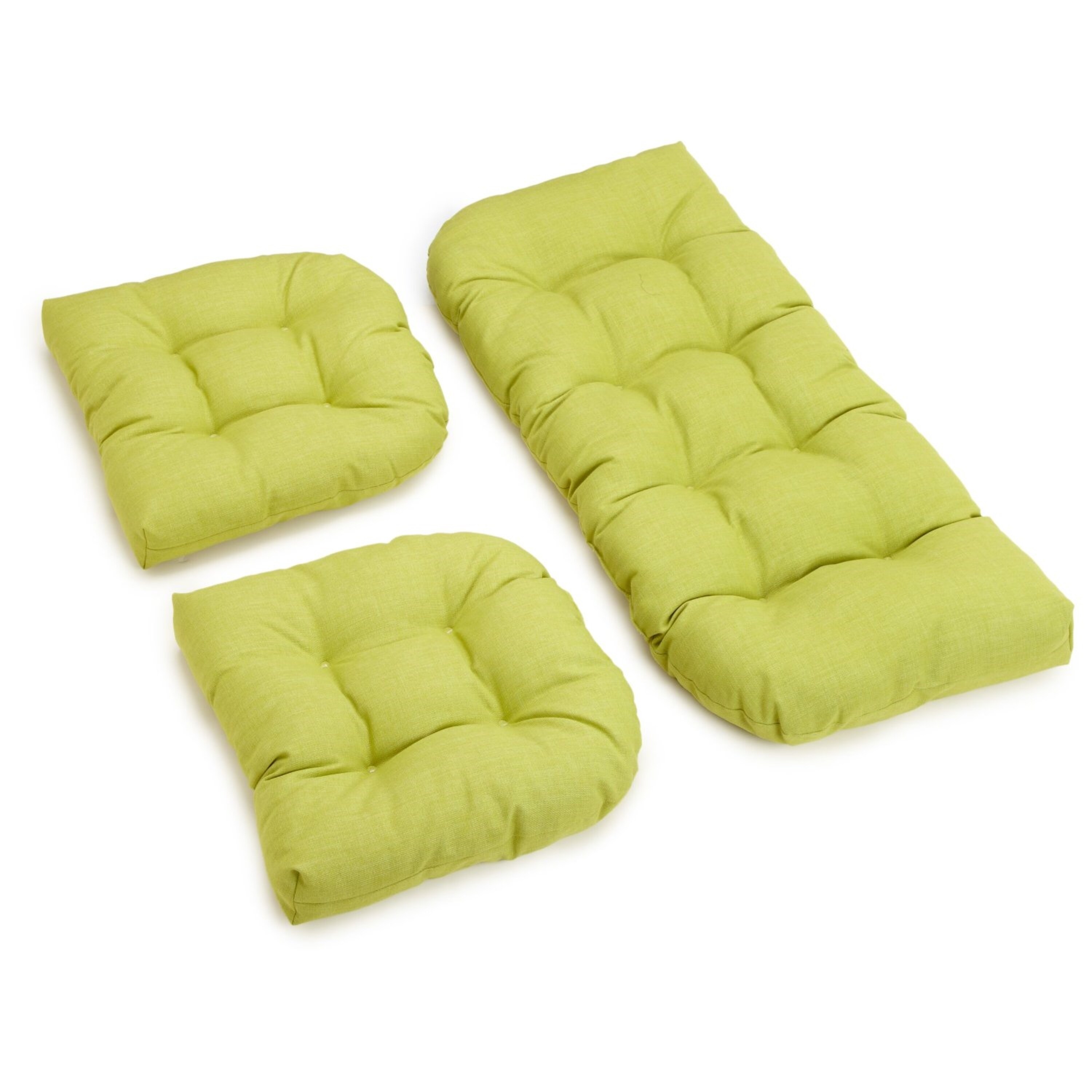 Tufted Outdoor Settee Cushion Set Set of 3 eBay