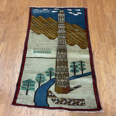 Handmade One-Of-A-Kind Tribal Balouchi Wool Rug - 2'8 x 4'8