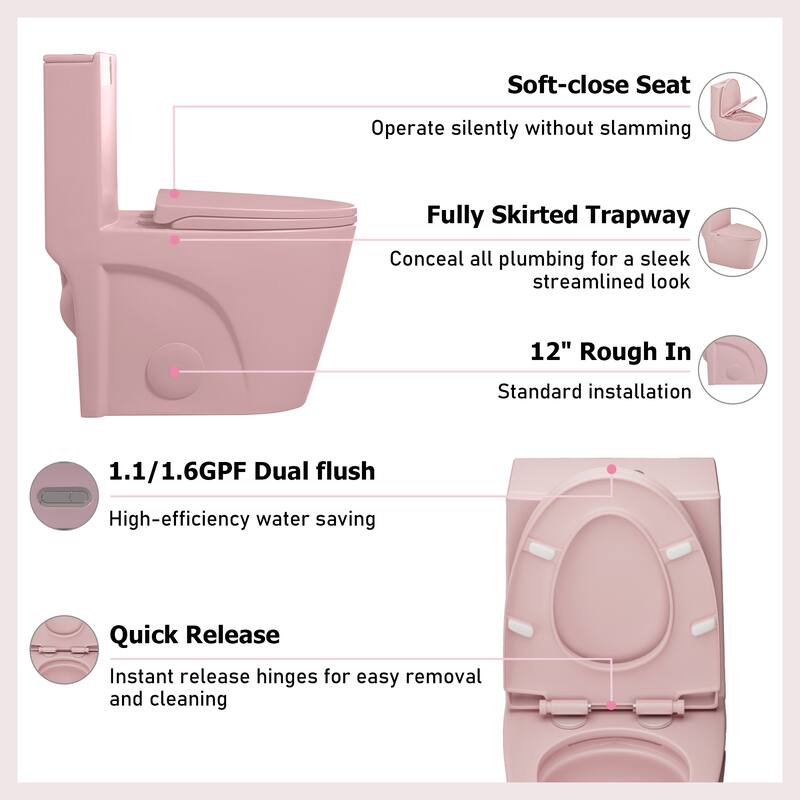 One Piece Dual-Flush Toilet