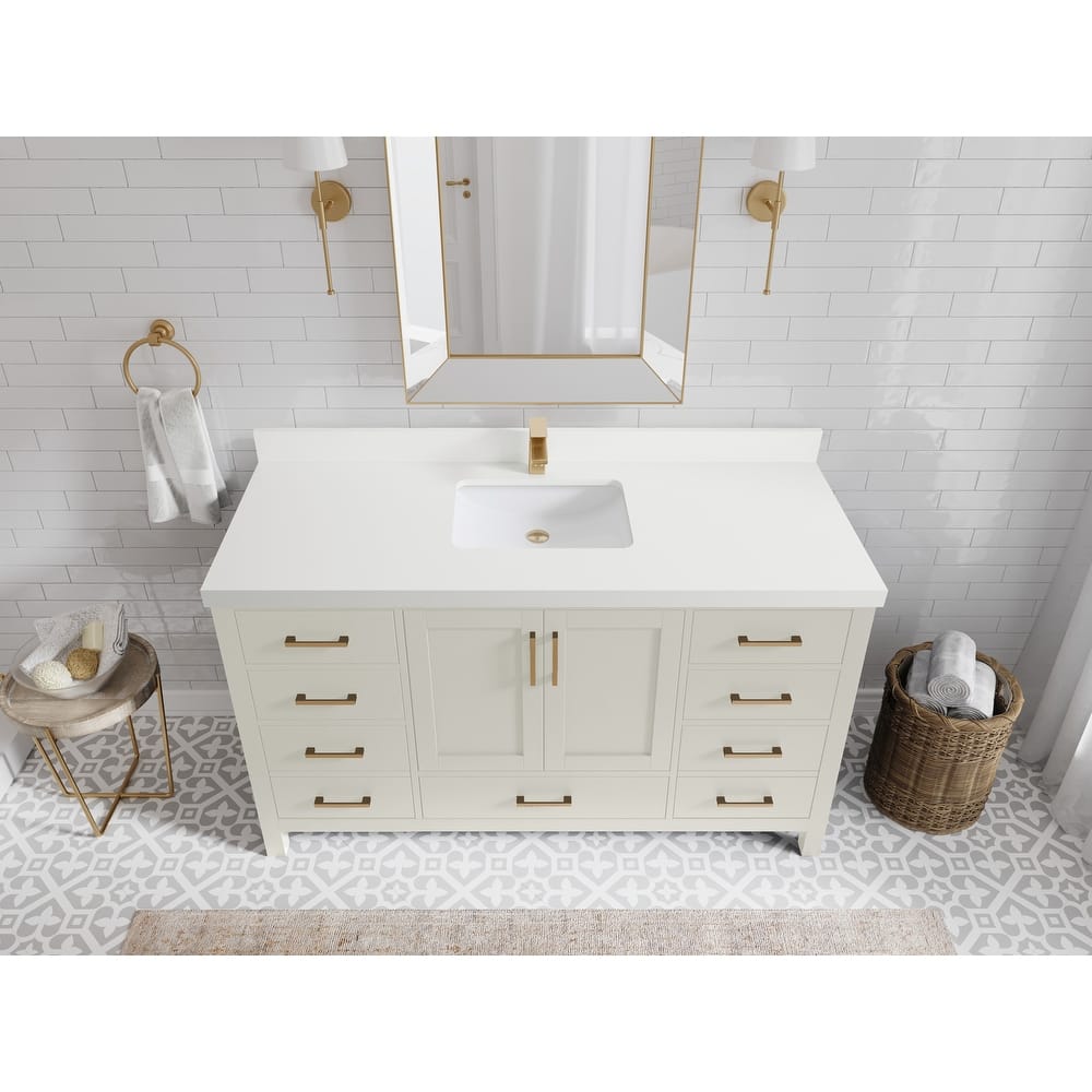 Willow Collections 60 in. W x 22 in. D Malibu Single Sink Bathroom Vanity with Countertop