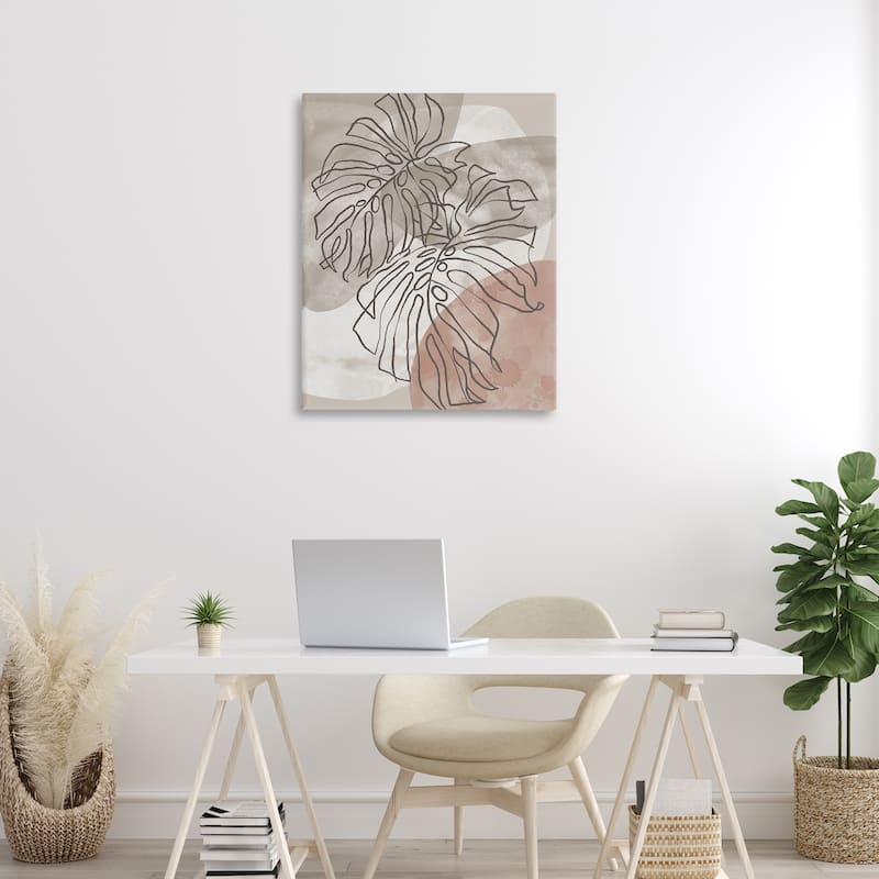 Stupell Leaf Outlines in Earth Tones Canvas Wall Art Design By Cat Thurman Designs