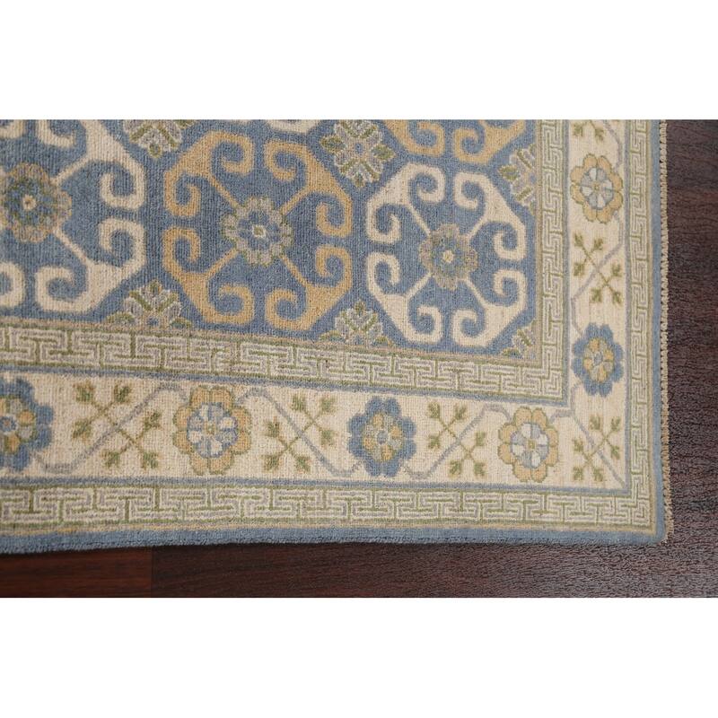 Vegetable Dye Khotan Oriental Wool Area Rug Hand-knotted Foyer Carpet - 4'5" x 6'11"
