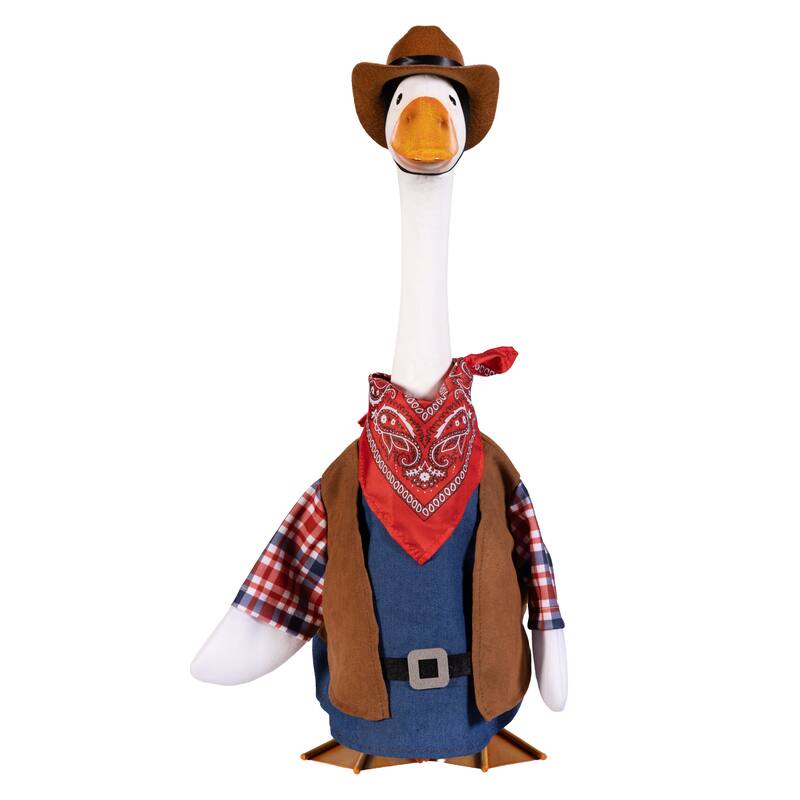 Porch Goose Outfit for Garden Statue - Wild West