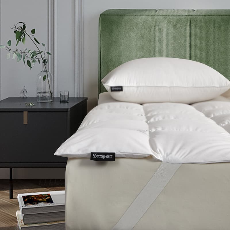 Beautyrest Tencel White Down Mattress Topper