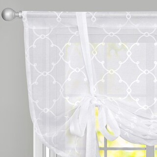 Deconovo Sheer Tie Up Curtains 1 Piece OEKO Tested - 42 x 63 Inch