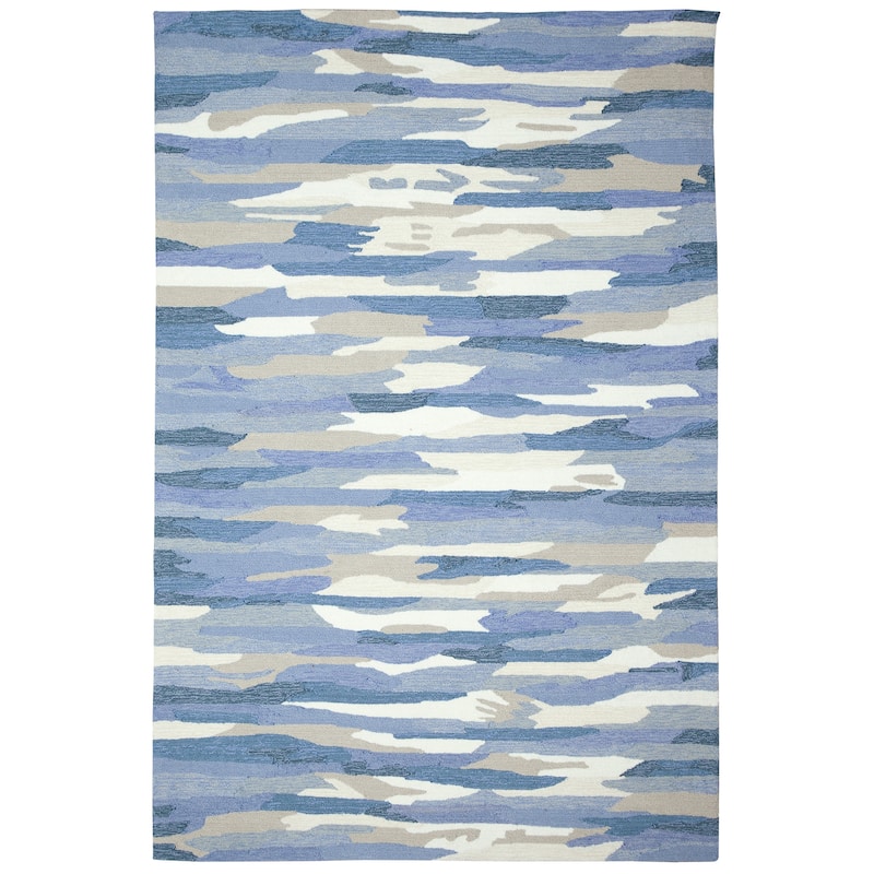 Liora Manne Capri Cloud Indoor/Outdoor Rug Aruba - 7'6" x 9'6" - Soft Blue