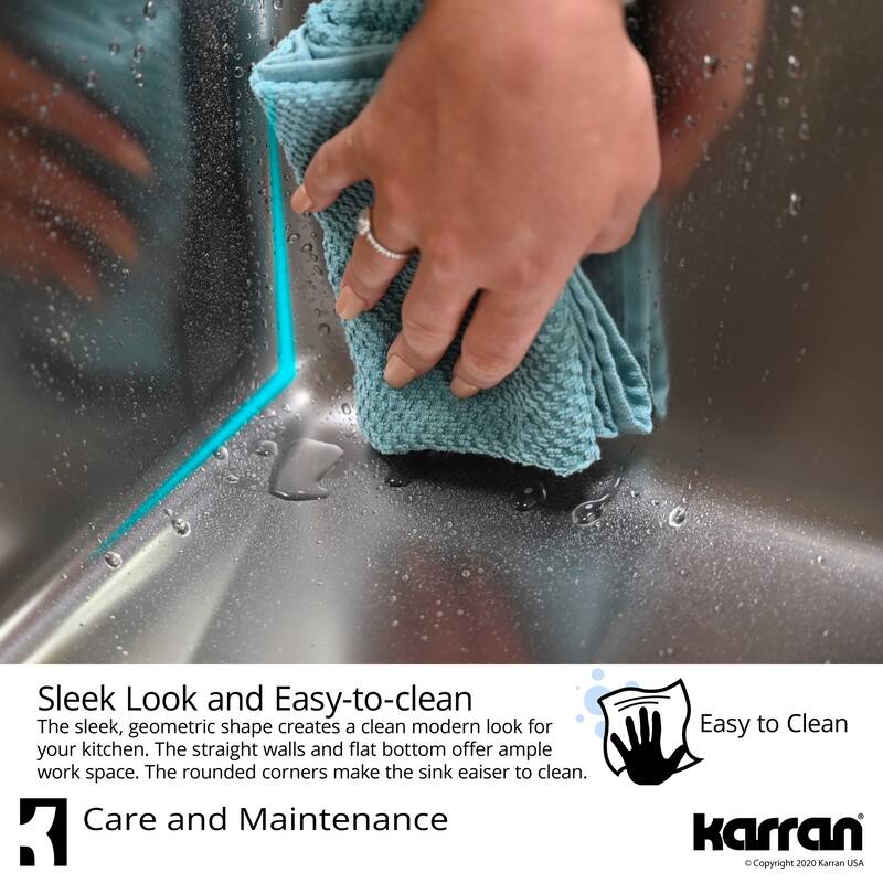 Karran USA PT30-PK1 Profile 25" Drop In Single Basin Stainless Steel