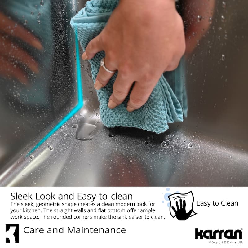 Karran USA PU21-PK1 Profile 32-1/4" Undermount Double Basin Stainless