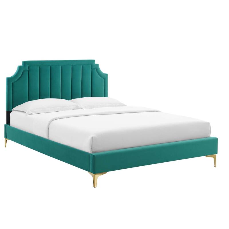 Sienna Performance Velvet Twin Platform Bed