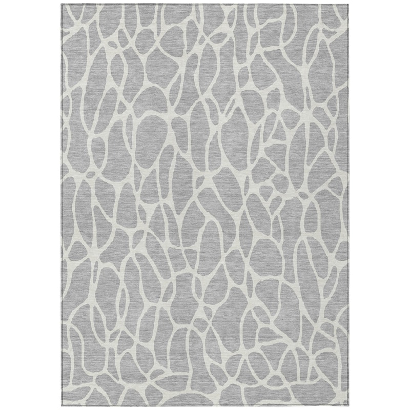 Machine Washable Indoor/ Outdoor Modern Chantille Rug